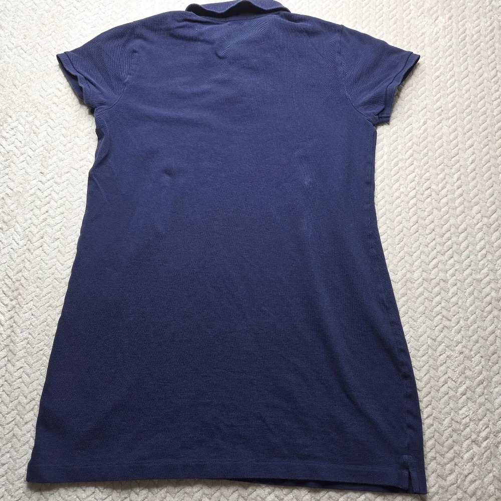 Polo Ralph Lauren Mesh Mini Girls Large Blue Short Sleeve Dress Classic Fit